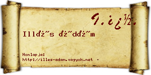 Illés Ádám névjegykártya